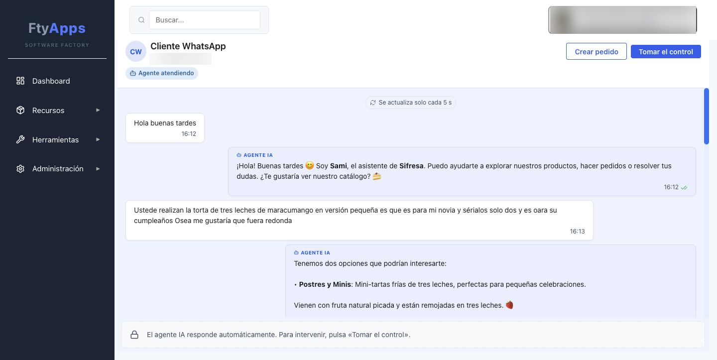 Tomar y devolver una conversación