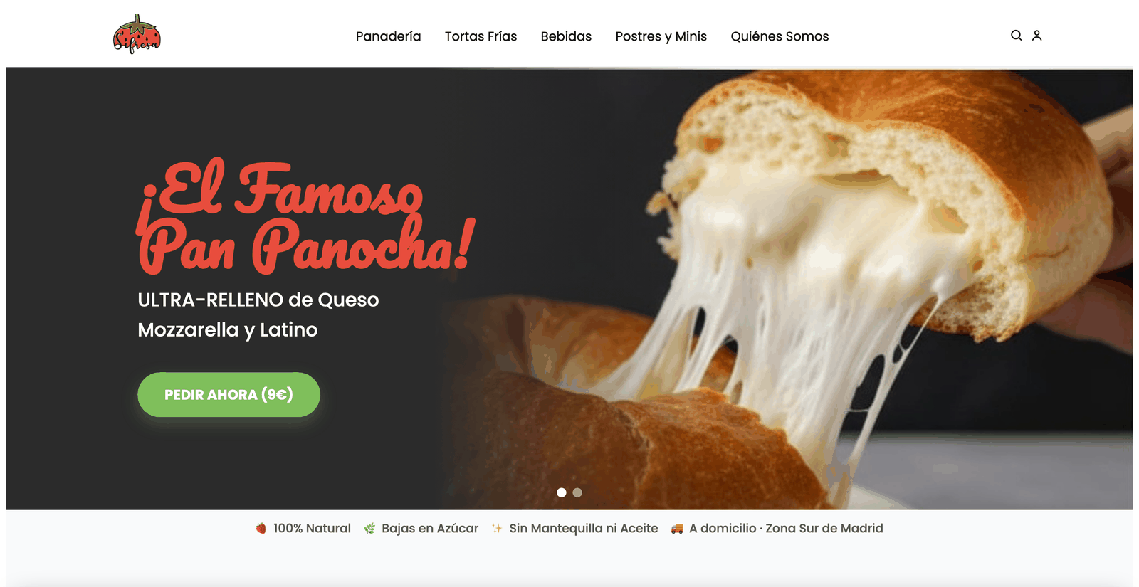 Tu web con tu dominio, con el mismo catálogo que vende el agente.